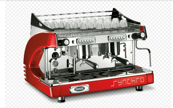 Synchro Espresso Coffee Machine 2 Group With Grinder Estella.